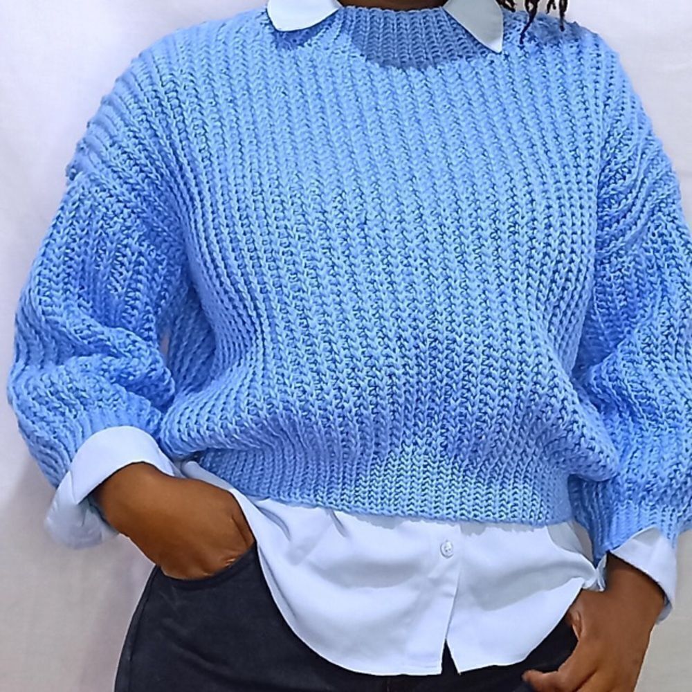 Womens American Eagle crop Knit sweater D28
